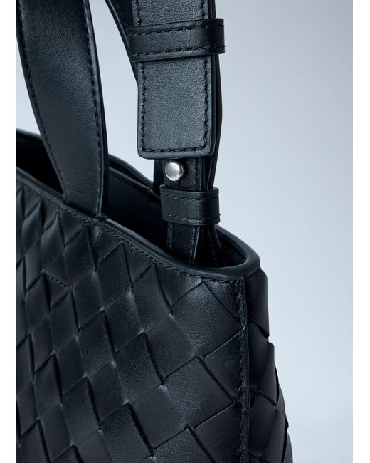 Bottega Veneta Blue Mini Intrecciato Zipped Tote Bag for men