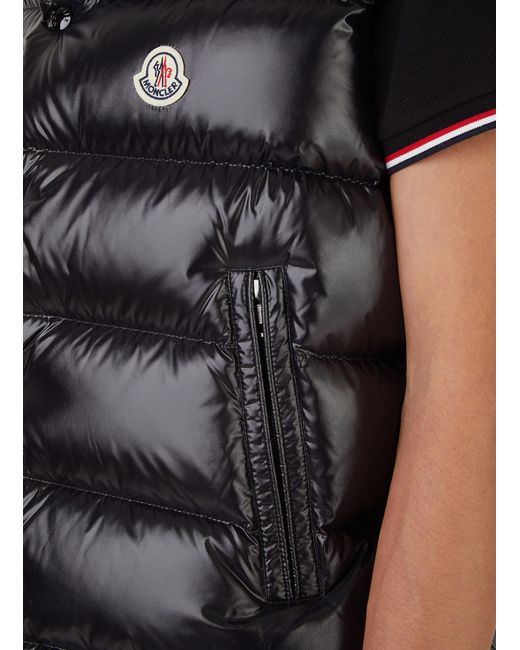 Moncler Black Tibb Down Vest Jacket for men
