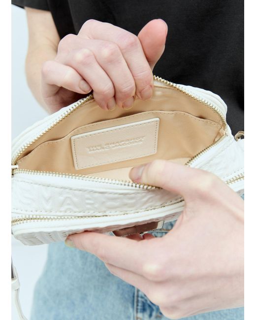Marc Jacobs Gray The Monogram Debossed Snapshot Shoulder Bag