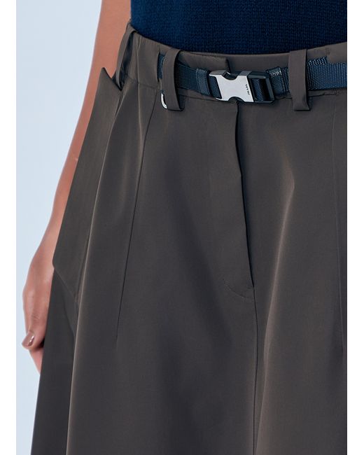 Prada Black Technical Fabric Circle Skirt