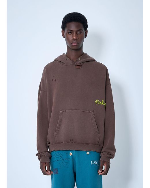 PALY Brown Blank Hooded Sweatshirt for men