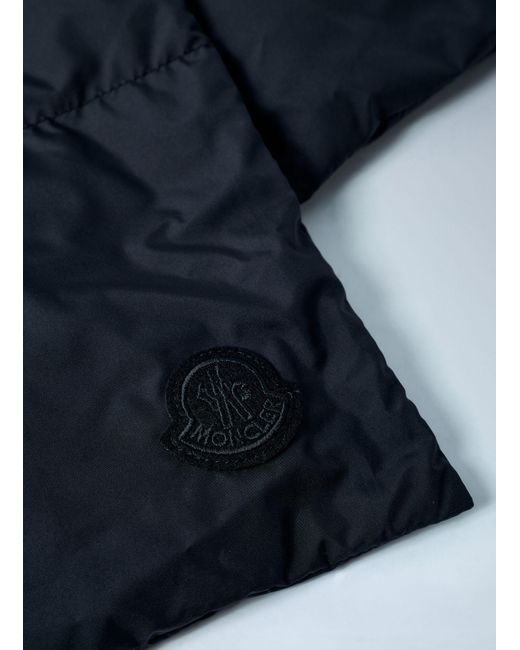 Moncler Blue Nylon Hooded Scarf