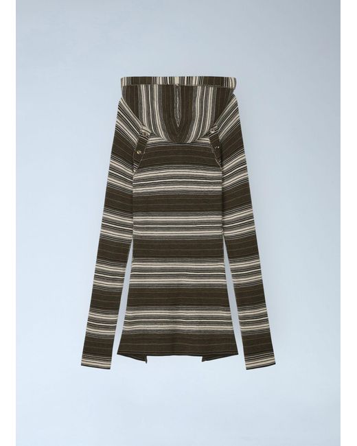 Miss Sixty Green Hooded Stripe Sweater