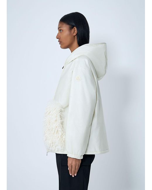 Moncler White Eco Nylon Coat