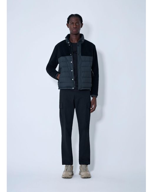 Moncler Blue Mistral Teddy Short Jacket for men
