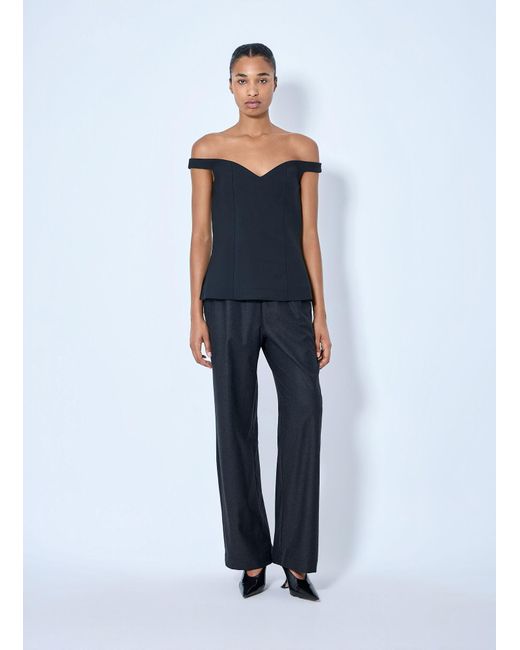 Rohe Blue Off Shoulder Top