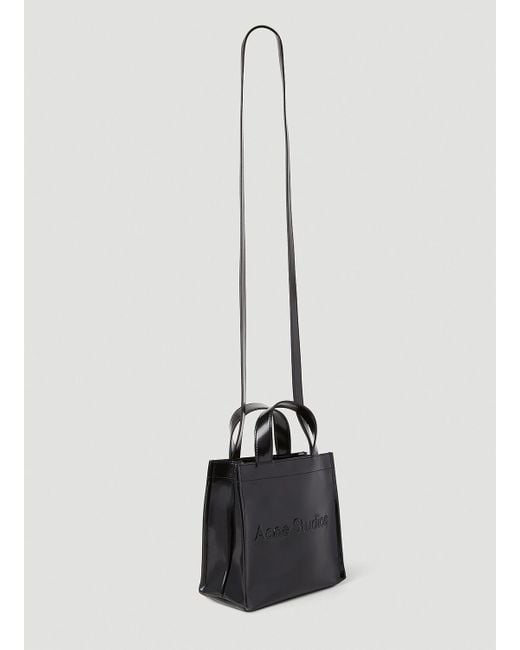 Acne Black Logo Shopper Mini Tote Bag