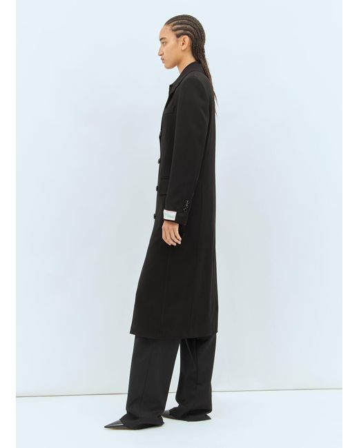 Bottega Veneta Black Matt Fluid Viscose Jersey Coat
