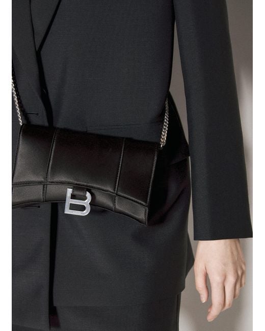 Balenciaga Black Hourglass Wallet On Chain