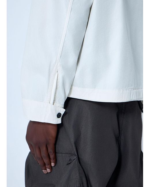 Stone Island White Utility Pocket Jacket for men