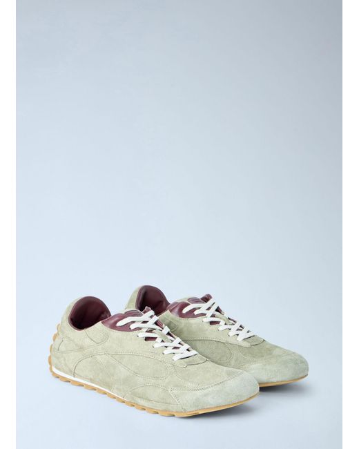 Bottega Veneta Green Orbit Flash Suede Sneakers for men