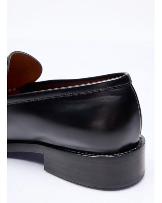 Acne White Leather Loafers for men