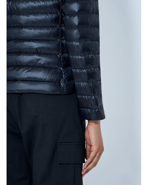 Moncler Blue Igelhood Short Down Jacket