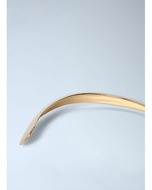 Saint Laurent Blue Polished Metal Cuff Bracelet