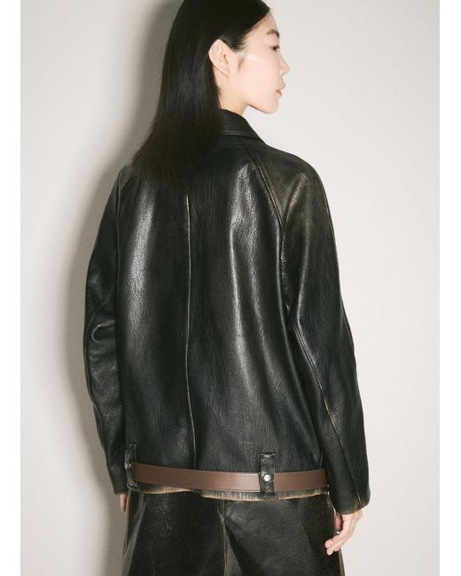 Prada Multicolor Leather Blouson Zip Jacket