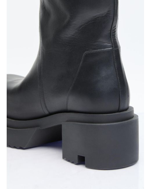 Rick Owens Gray Pull On Bogun Boots for men