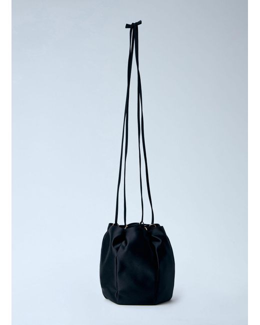 Prada Blue Satin Mini Bucket Bag