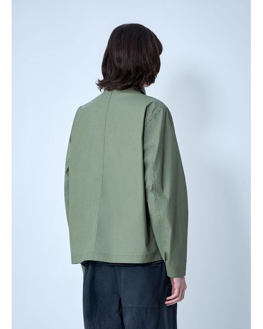 Stone Island Green Cotton Twill Field Jacket for men