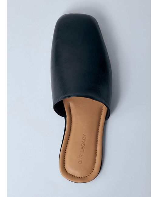 Our Legacy Blue Ciagarr Leather Mules
