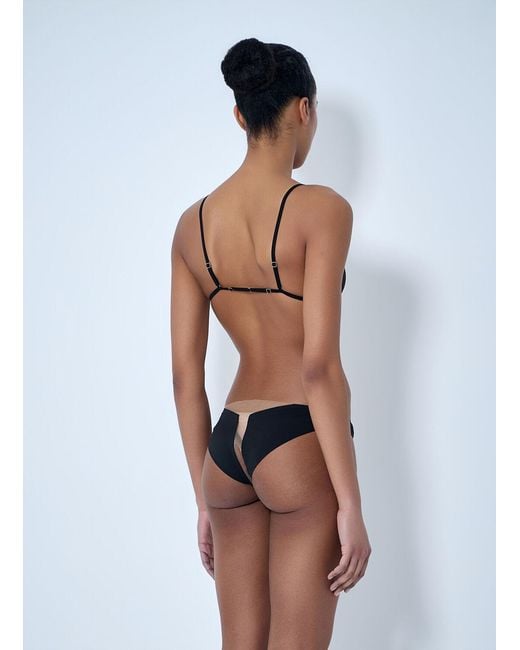 Rick Owens Blue Livy Mesh Panel Bra