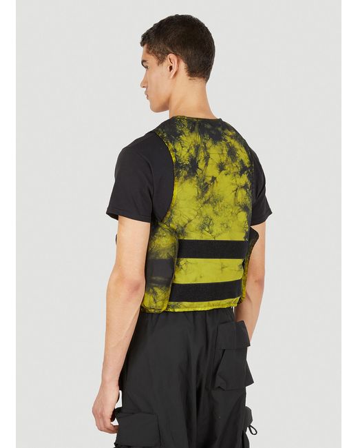 NEMEN Yellow Tie-dye Guard Vest for men