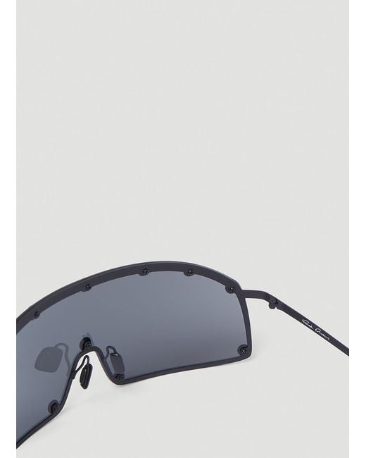 Rick Owens Gray Shielding Sunglasses