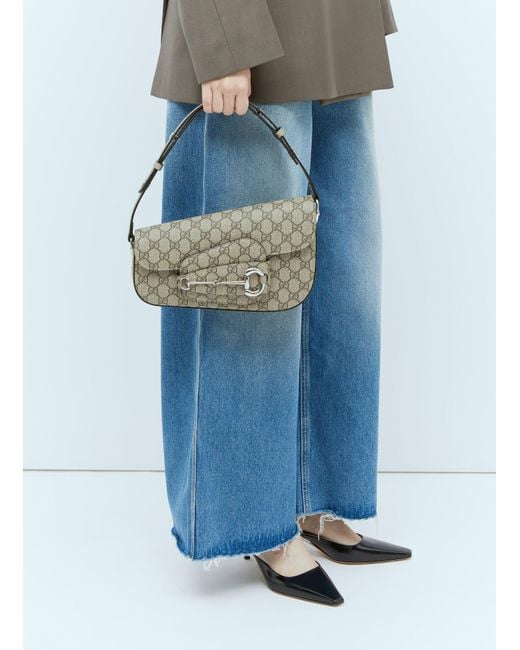 Gucci Gray Horsebit 1955 Small Shoulder Bag