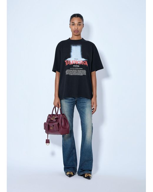 Balenciaga Blue The Door Oversized T-Shirt