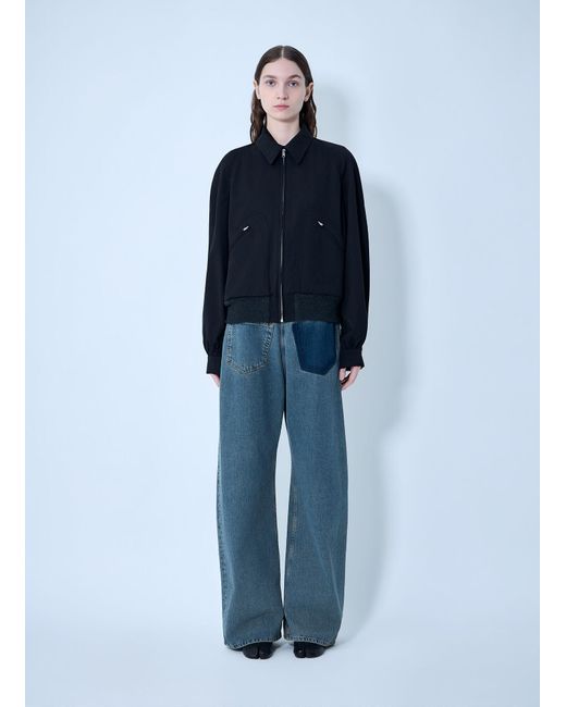 MM6 by Maison Margiela Blue Wide-Leg Patch Pocket Jeans