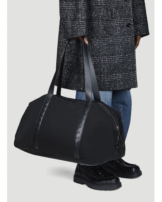 Bottega Veneta Black Leather Trims Duffle Bag for men
