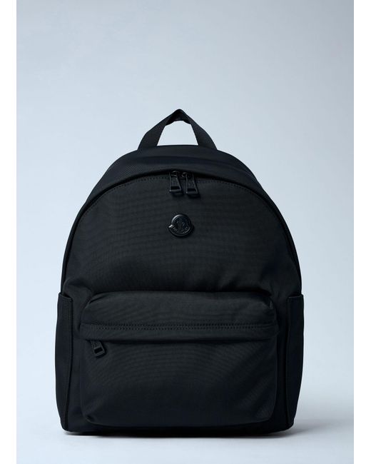 Moncler Blue New Pierrick Metal Logo Backpack for men