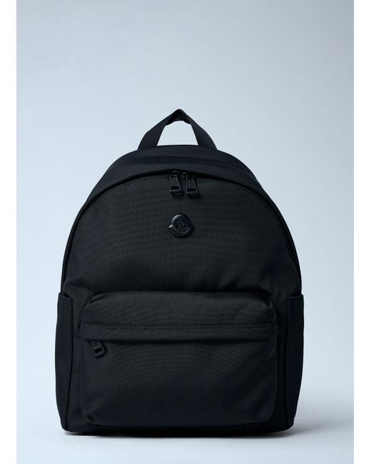 Moncler Blue New Pierrick Metal Logo Backpack for men