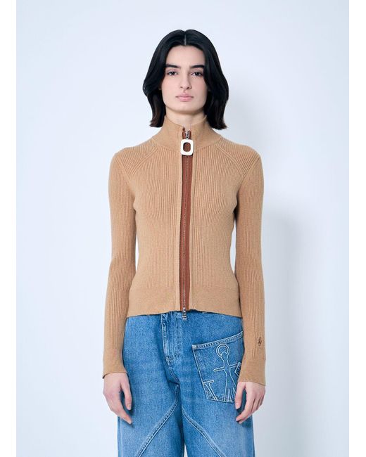 J.W. Anderson Blue Jw Anderson Fitted Zip-Up Cardigan