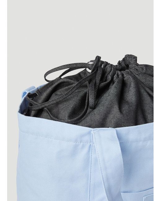 Raf Simons Blue Logo Patch Tote Bag