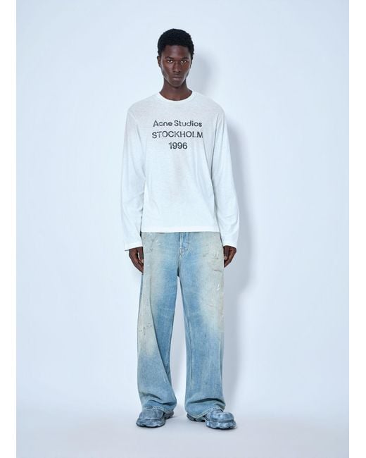 Acne Blue 2023 U Trafalgar Loose Fit Jeans for men