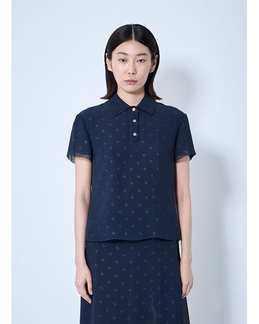 Acne Blue Mesh Layered Top