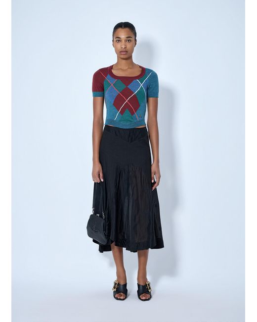Vivienne Westwood Blue Argyle Bodice Tee
