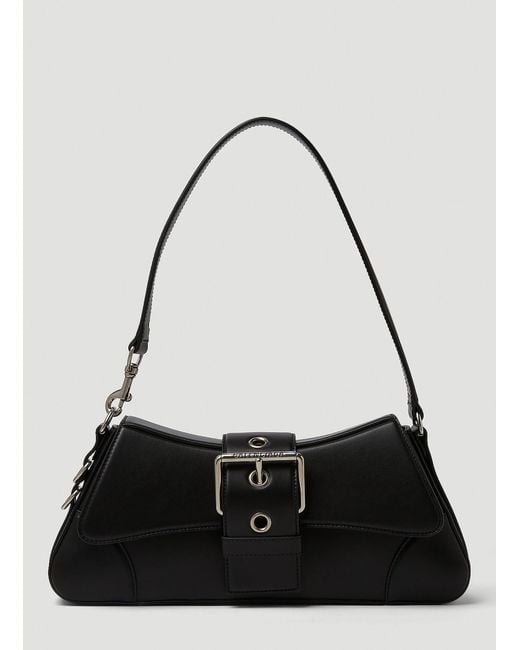 Balenciaga Leather Lindsay Medium Shoulder Bag in Black Lyst