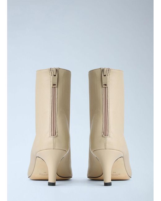 Totême White Soft Nappa Ankle Boots