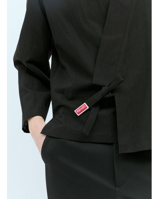 KENZO Black Kimono Jacket for men