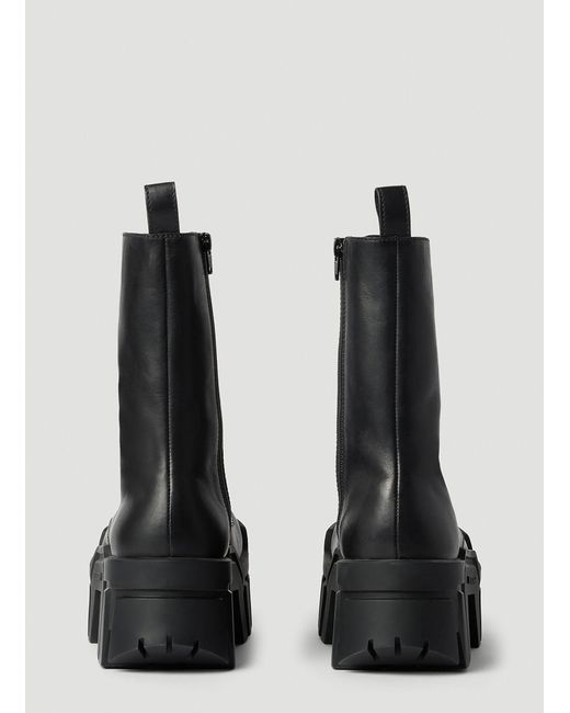 Balenciaga Black Bulldozer Lace-up Ankle Boots