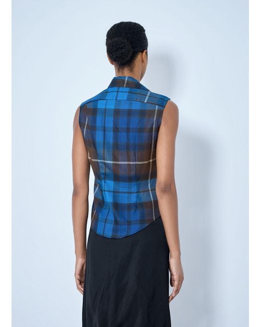 Vivienne Westwood Blue Short Sleeve Drunken Shirt