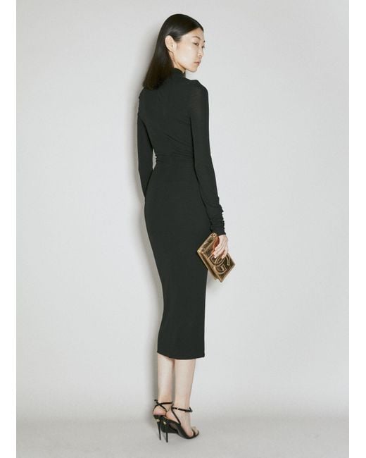 Dolce & Gabbana Multicolor Chantilly Lace Insert Jersey Dress