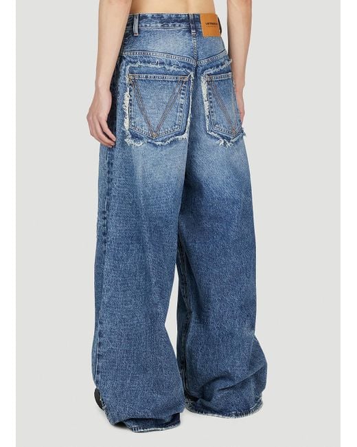 【関税込み】VETEMENTS Blue Distressed Baggy' jeans Vetements Distressed Baggy Jeans in Blue for Men | Lyst