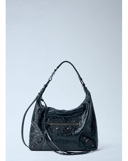 Balenciaga Blue Le City Hobo Small Shoulder Bag
