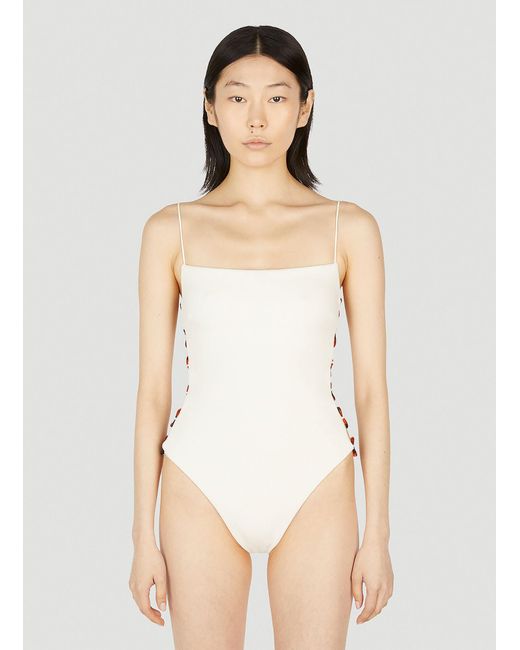 Ziah Natural Bravo Chain One Piece Swimsuit