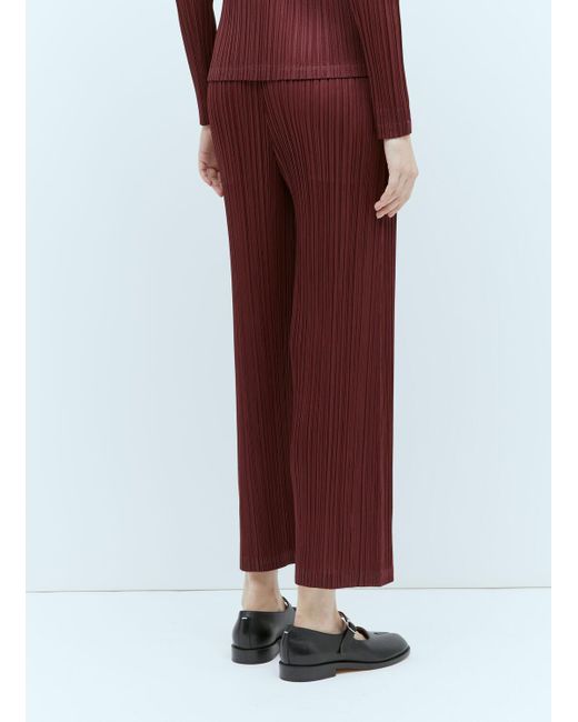 Pleats Please Issey Miyake Red Monthly Colors: October Pleated Pants