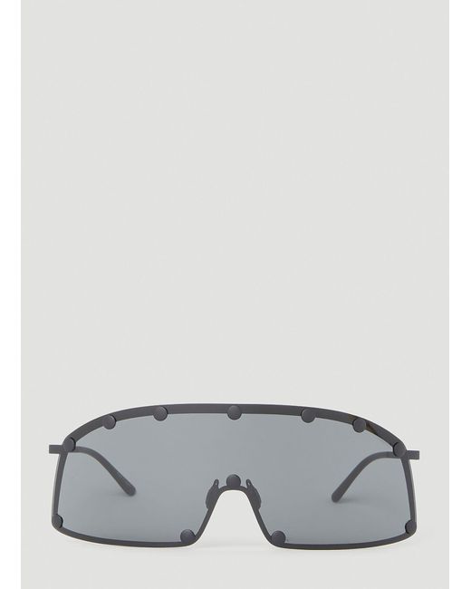 Rick Owens Gray Shielding Sunglasses