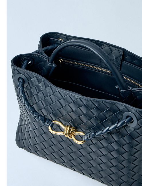Bottega Veneta Blue Medium Andiamo Handbag
