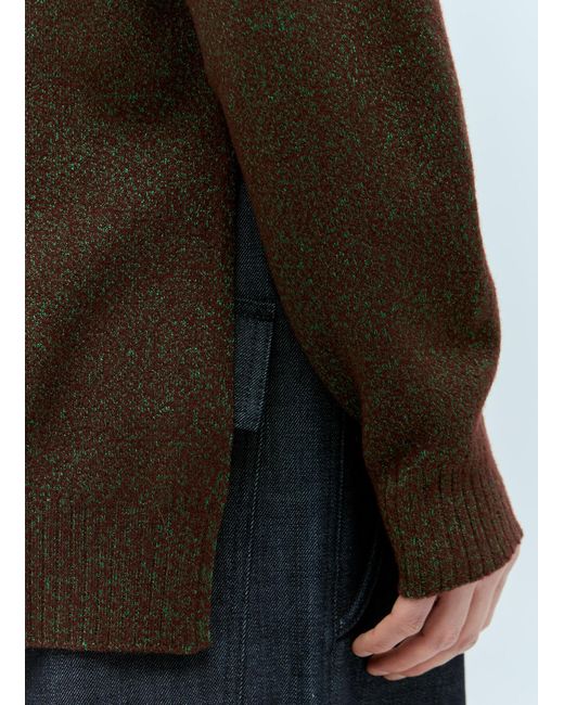 Jil Sander Brown Oversized Wool-blend Sweater for men